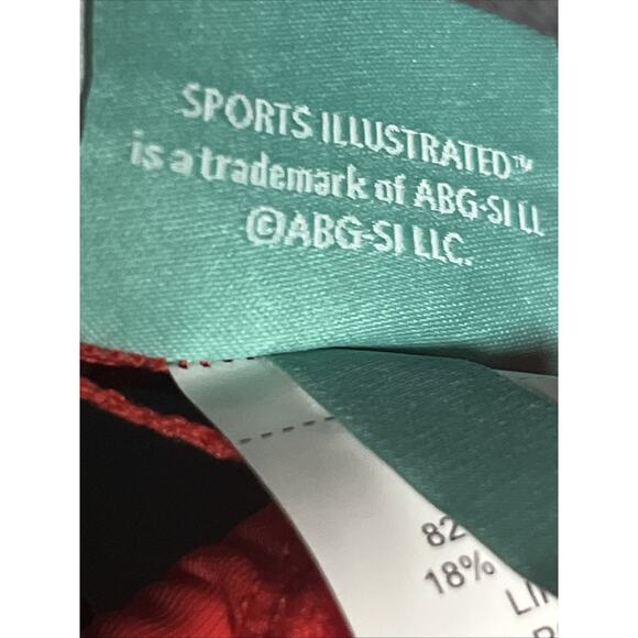 Sports Illustrated Swimsuit String Tie Side Bikini Bottom Flame Red Size L - Picture 9 of 15